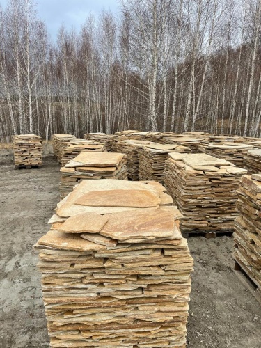 Плитняк златолит жёлтый для фасада 1,5-3 см купить в Дзержинском