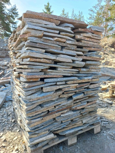 Плитняк златолит серебристый для цоколя, отмостки купить в Дзержинском