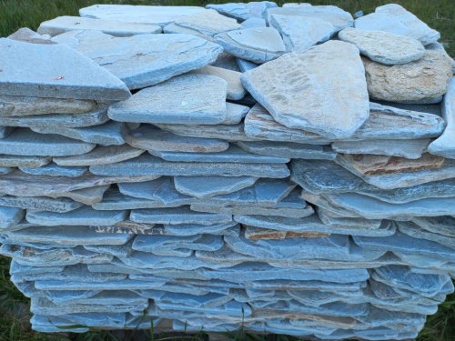 Плитняк златолит зелёный галтованный для цоколя купить в Дзержинском